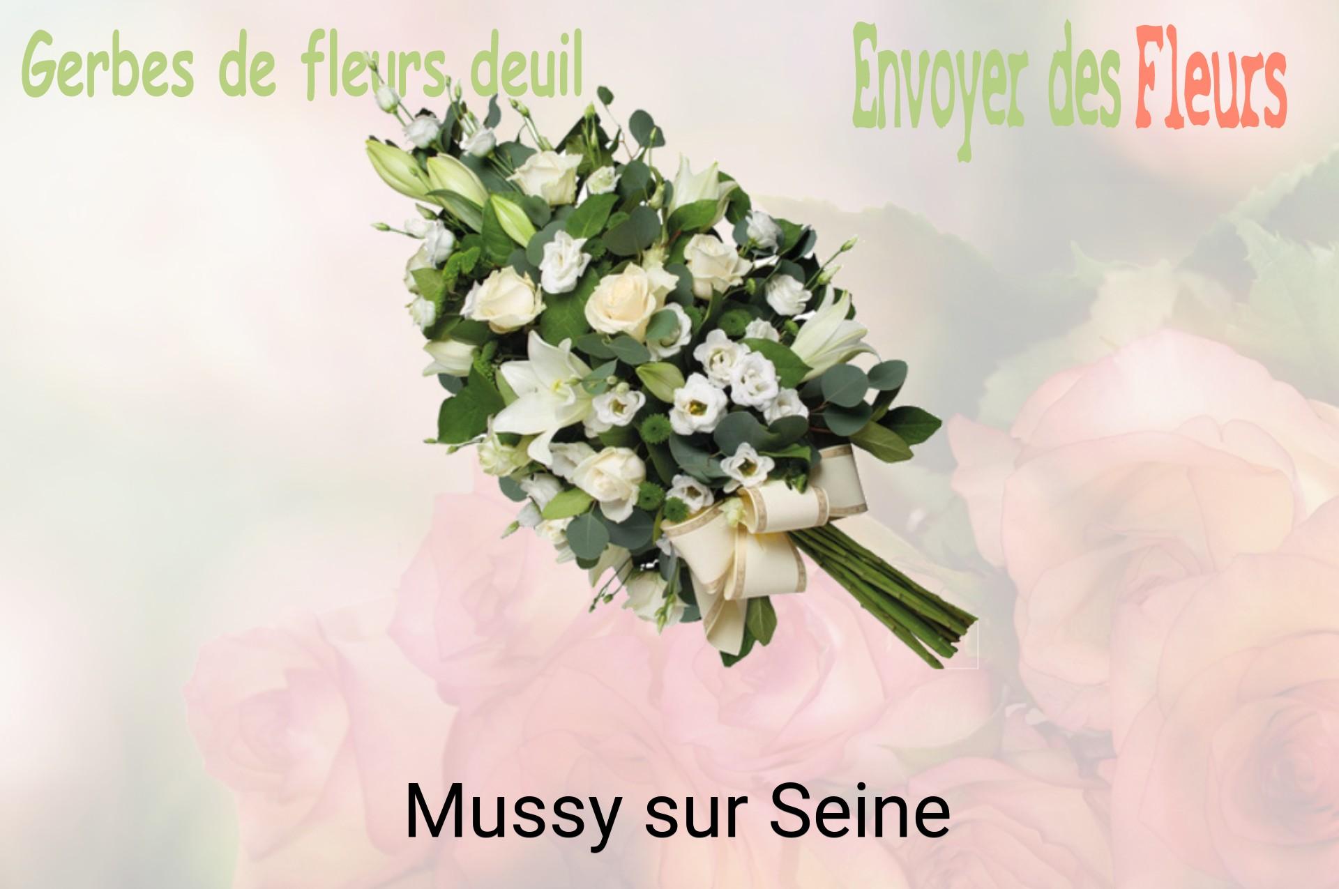 Gerbe de fleurs de deuil livrée à Mussy-sur-Seine